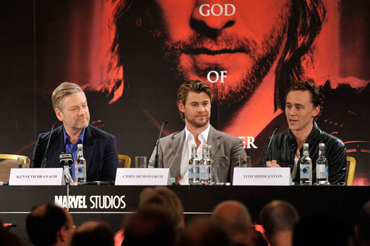  Thor in London Kenneth Branagh Chris Hemsworth Tom Hiddleston