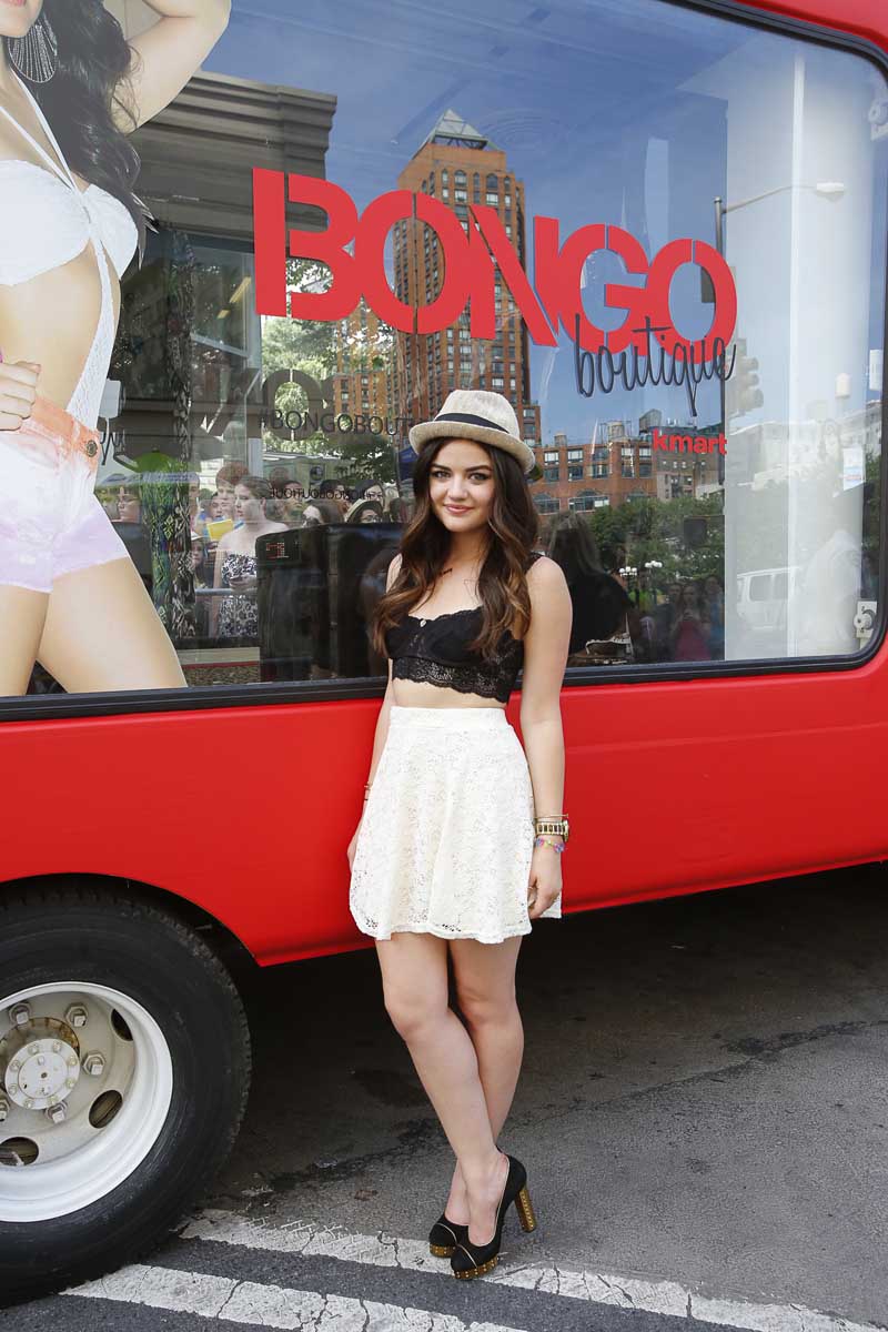Lucy Hale Takes a Joyride in the Bongo Boutique Truck - FashionWindows Blog