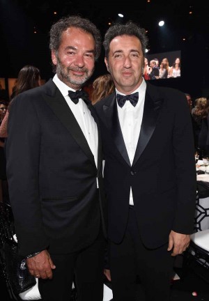 Moncler Chairman Remo Ruffini and director Paolo Sorrentino 