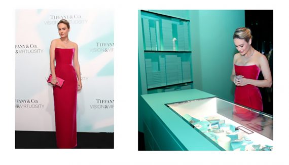 Brie Larson wearing Tiffany & Co